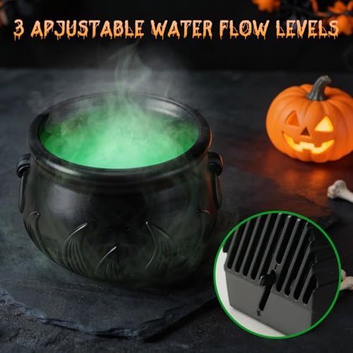 Zesua Halloween Decorations Indoor - Vintage Puking Skeleton Cauldron - Image 5