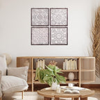 Tatuo 4 Pcs Wood Wall Decor Farmhouse Panels Rustic, Square, Brown, White - Image 4
