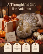 GoGnome Resin Turkey Figurine, Hand-Painted Thanksgiving Tabletop Decor, Fall Harvest Turkey Statue for Mantel, Shelf, Dining Table, Kitchen, Entryway - Image 6