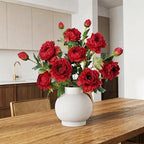 Silk Peonies Artificial Flowers, Red, 4PCS, 31.5'' Long Stem - Image 4