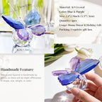 Crystal Cut Butterfly Animal Figurine Ornament Office Table Decor - Image 4