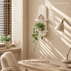 Plant Wall Shelf for Home Decor: Hanging Plant Shelf for Planter, Whitewash - Image 4