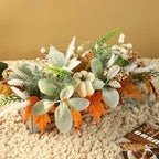 Thanksgiving Potted, Eucalyptus Berries Pumpkins Lamb Ears Leaves Autumn Pots for Centerpiece Table Decor, Fall Decor, Home Coffee Table Dining Room Office Kitchen (D) by CIROASES
