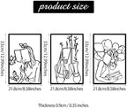 CHENGU 3 Pieces Metal Minimalist Abstract Woman Wall Art Line Drawing Wall Art Decor Single Line Female Home Hanging for Kitchen Bathroom Living Room - Image 4