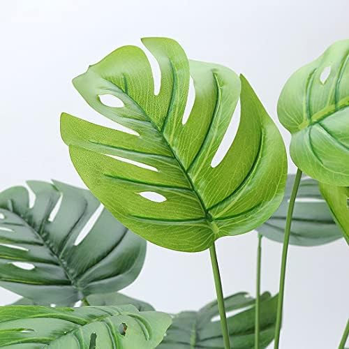 Artificial Shrubs Plant, CATTREE Fake Tropical Palm 2 Pack Taro Leaves Faux Greenery Bushes Realistic Monstera Farmhouse Plants for Home Kitchen Garden Bathroom Bedroom Decor Outdoor Indoor Decoration - Image 4