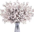 SITUMEIZI 6Pcs White Artificial Baby's Breath Flowers 19.3 Inch Silk Gypsophila Bundles Real Touch Fake Flowers for Wedding, Home Decor, Fall Centerpieces DIY Floral Arrangement by SITUMEIZI
