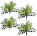 CATTREE Artificial Palm Plants, Faux Tropical Plant Plastic Shrubs Fern Leaves Coconut Tree Fake Bushes for Indoor Outdoor Home Verandah Office Table Centerpieces Arrangements DIY Decoration 4 Pack by CATTREE