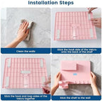 Floating Shelves for Bedside Shelf Accessories Organizer, Wall Mount Shelf Stick On, Cute Room Decor Aesthetic, Girls Room Decor, Cool Stuff for Bedroom Storage and Organization (Pink) - Image 4