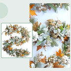 Fall Wreath Pumpkin Garland Thanksgiving Autumn Neutral Garlands Decoration - Image 4