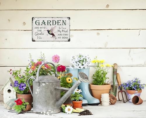 Bestylez Gardening Gifts Vintage Gardening Signs Into The Garden To Lose My Mind Metal Sign for Home Garden Greenhouse Living Room Bedroom Yard Cottage Outdoor Decor 8X12 Inch (3358) - Image 5