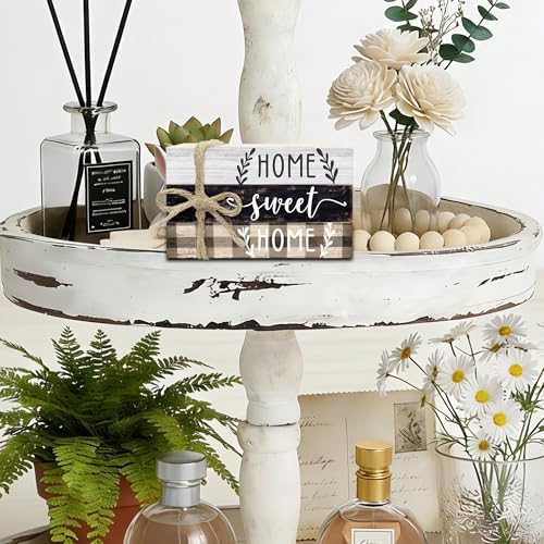 Decorative Books For House Decor, Faux Wood Book Stack Decor, Home Sweet Home Funny Stack Book Decors, Stacked Display Books For House Nightstand Decoration Housewarming Gift, Three Pieces -C(03) - Image 4