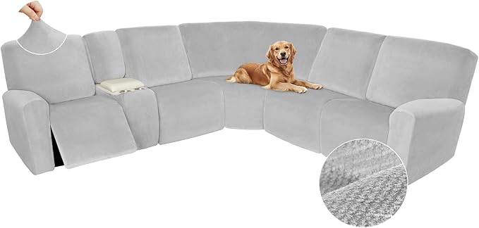 Arfntevss Sectional Recliner Couch Covers Velvet Washable Corner Sectional Sofa by Arfntevss