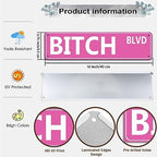 Retro Pink Tin Metal Sign - 'BITCH BLVD' - Bold Statement Decor for Home, Bar, or Dorm - 16x4 Inches - Unique Gift Idea for Friends(B71) - Image 3