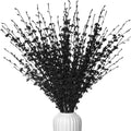 10Pcs Black 29.5" Artificial Jasmine Flowers for Halloween DIY Wreath Decor by Wolpark
