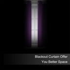 Purple Blackout Curtains 42 x 54 Inch Length Set of 2 Panels Grommet Bedroom - Image 3