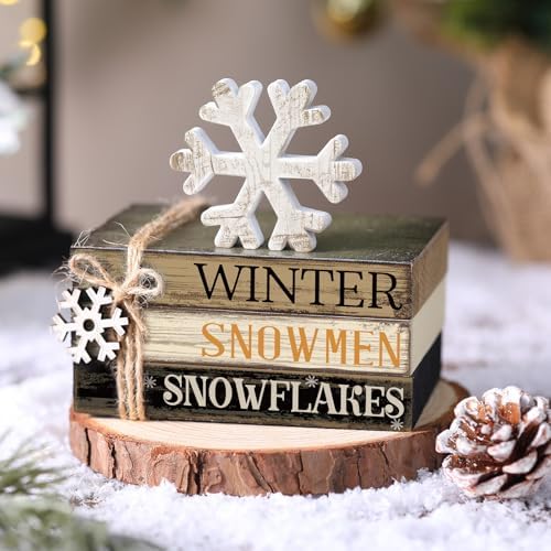 4 Pcs Winter Table Decorations Snowflaketiered Tray Decor - Image 2
