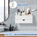 Hair Tool Organizer, Hair Dryer Holder with Drawer, Bathroom Countertop Organizer for Bathroom Accessories, Blow Dryer Organizer for Hair Styling Tools, Vanity Organizer for Bathroom, Vanity, Kitchen - Image 4