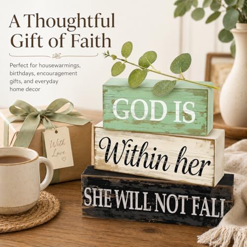 Christian Table Decor for Home, Inspirational Religious Gifts for Women - Image 5