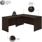 Bush Business Furniture Studio C 60W x 24D Credenza Desk in Modern Hickory - Image 4