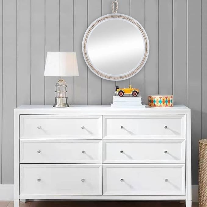 Small Decorative Mirror 11.4'' Round Hanging Mirror - Image 7