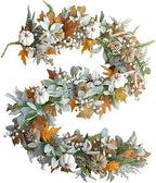 Fall Wreath Pumpkin Garland Thanksgiving Autumn Neutral Garlands Decoration by CIROASES