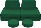 MeMoreCool Kids Play Couch, 8-Piece Modular Foam Sofa Fort Builder Set in by MeMoreCool