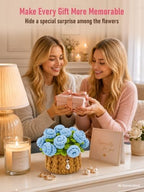 Crochet Flower Bouquet Coasters, Cotton Rose Gifts for Home Decor 2Pcs - Image 5