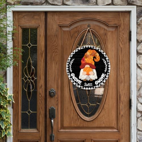 Interchangeable Gnome Welcome Sign Fall Halloween Decoration - Image 4