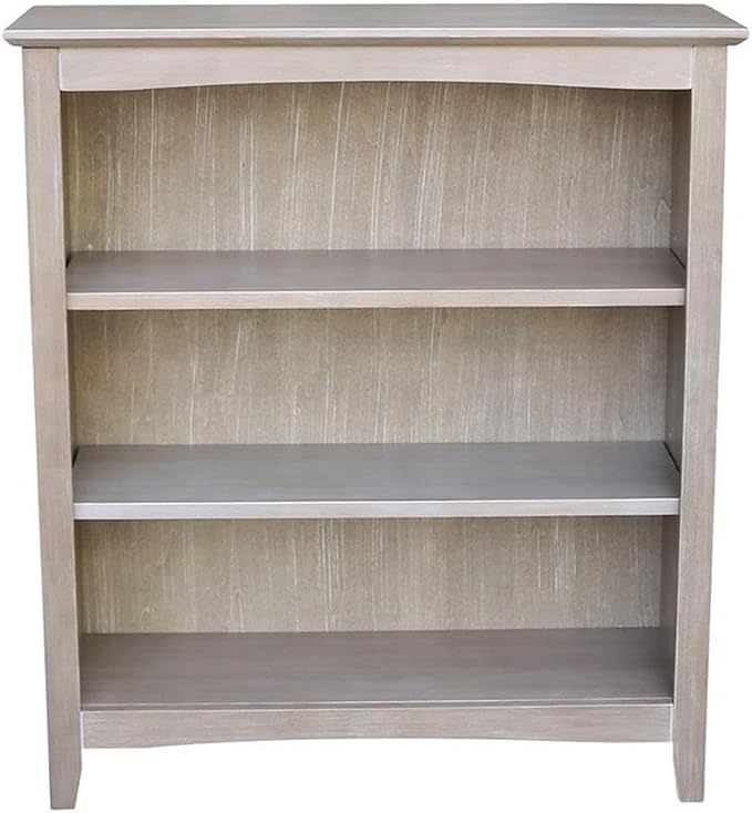 IC International Concepts, Shaker Solid Wood Bookcase, 2 Adjustable Shelves - Image 4