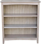 IC International Concepts, Shaker Solid Wood Bookcase, 2 Adjustable Shelves - Image 4