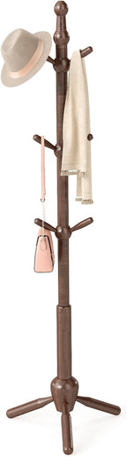 Solid Wood Coat Rack Stand, Vintage Heavy Duty Coat Hanger Stand - Image 7