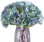 Kimura's Cabin 6pcs Hydrangea Artificial Flowers Silk Fake Hydrangeas,Blue by WeddingPartyArrangementBouquetsDecorationArtificialFlowers