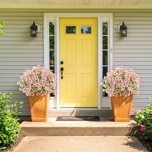 ATTGREAT Artificial Flowers for Outdoors UV Resistant, 24 Bundles(Pink) - Image 5