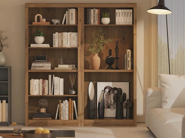 GarveeHome 71 in Tall Bookcase, Wooden Bookshelf - Image 9