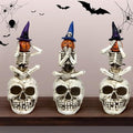Halloween Skeleton Statue Set of 3, See Speak Hear No Evil Figurines by MrlikaleHOMEDECOR