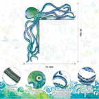 FairySandy Metal Octopus Door Topper Decor Ocean Door Frame, Ocean Blue - Image 2