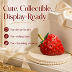 Strawberry Decor Sculpture, Red Fruit Figurine Home Decor, Modern Decorative Ornament for Kitchen Desk Shelf Coffee Table Aesthetic Room Decor Unique Gift - Image 5