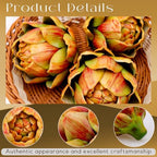 3Pcs Large Faux Artichoke Decor Artificial Vegetable and Fake Fruit Realistic Artichoke Bowl Filler for Home Kitchen Centerpiece Table Party Decorations (Yellow) - Image 3