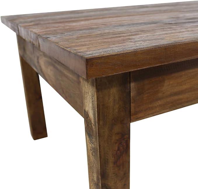 Coffee Table Solid Reclaimed Wood 38.6"x28.7"x17.7", Side Table, Center Table - Image 5