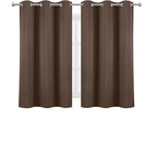 Chocolate Brown Blackout Curtains 34 x 54 Inch Length/Set of 2 Curtain - Image 2
