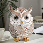 Smadeer Owl Statue and Figurine for Home Decor Accents Adorable Owl for Shelf Bookshelf Bedroom Living Room Office Table Desk Modern Decorations Animal Sculpture for Birds Lovers - Image 5