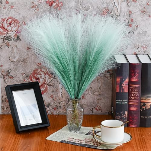 Mandy's 20 Stems Gradient Green Silk Pampas Grass Bouquet - Image 6