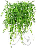 Artificial Willow, Fake Weeping Willow 4 pcs Plants Greenery Shrubs, Plastic Hanging Vine Ivy Garland Outdoor Indoor Home Garden Verandah Parterre Wall Baskets Filling Decoration - Image 2