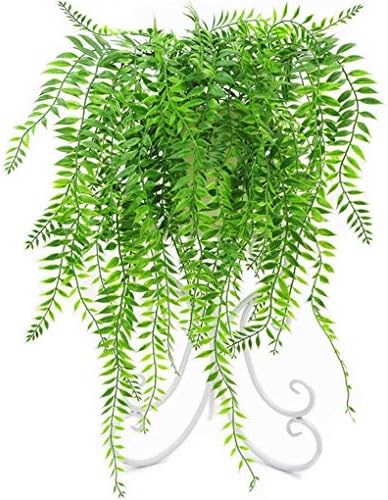 Artificial Willow, Fake Weeping Willow 4 pcs Plants Greenery Shrubs, Plastic Hanging Vine Ivy Garland Outdoor Indoor Home Garden Verandah Parterre Wall Baskets Filling Decoration - Image 2