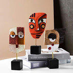Wink - Handcrafted Statues Resin Abstract Sculpture for Home Decor Modern,African Art Tribal Figurines Decorations Items Accents Influencer Picks for Bookshelf,TV Stand,Living Room,Nightstand - Image 4