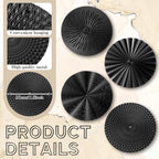 Hicarer 4 Pcs 12 Inch Black Metal Wall Art Decor Modern Sunburst Decor - Image 3
