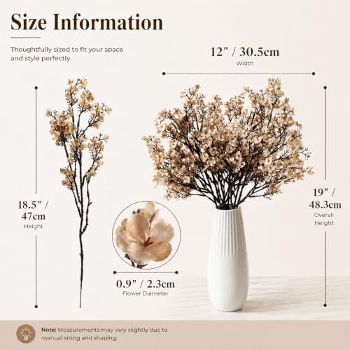 Mandy's 6 Bundles Artificial Champagne Baby’s Breath Flowers - Image 3