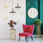Hotop 6 Pieces Gold Metal Butterfly Wall Decor Wired Butterflies Wall Art - Image 4
