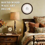 CFFJLHN Christian How Blessed Are We Religious Wall Art Round Wooden Decor - Image 2