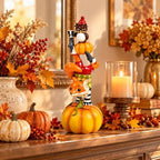 12" H Fall Fox Pumpkin Figurine, Table, Mantel, Shelf Home Decor - Image 5